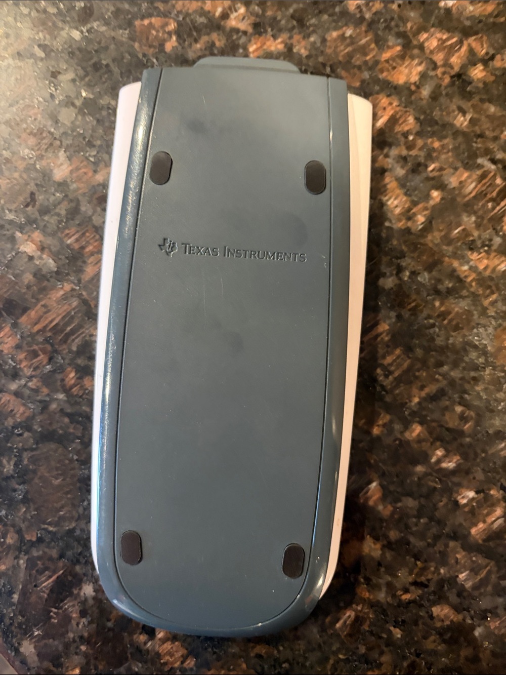 Texas Instruments Dark Gray and White Handheld Calculator Cover